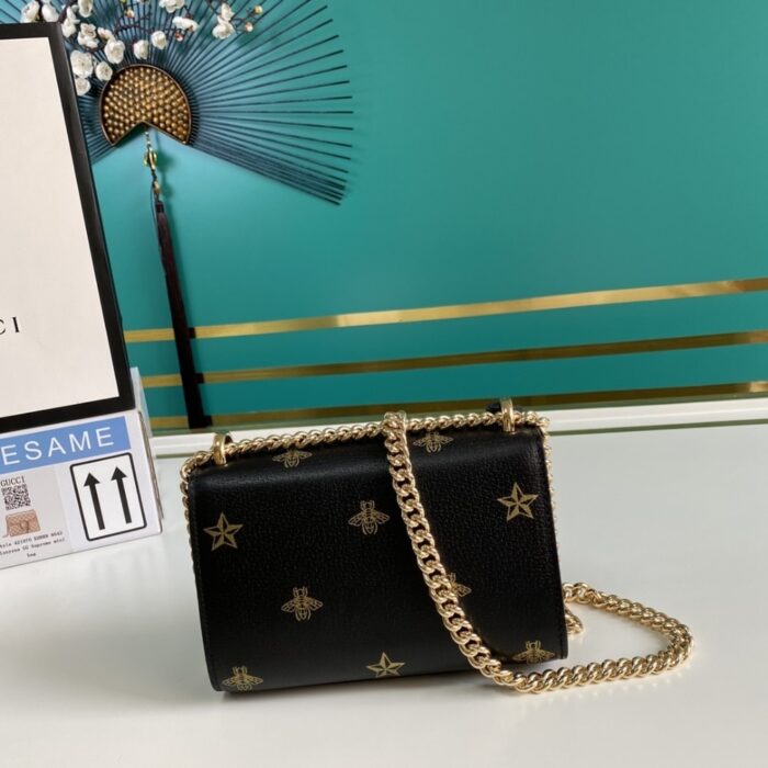 Gucci Padlock ‎Bee Star Bag 20cm Black 432182 DJ2LG 1055 - Image 3