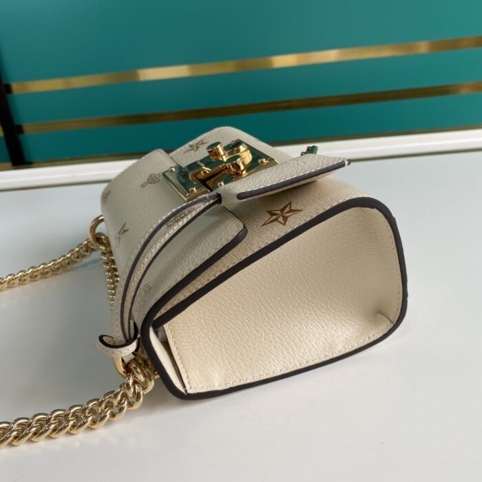 Gucci Padlock ‎Bee Star Bag 20cm White 432182 DJ2LG 8711 - Image 4