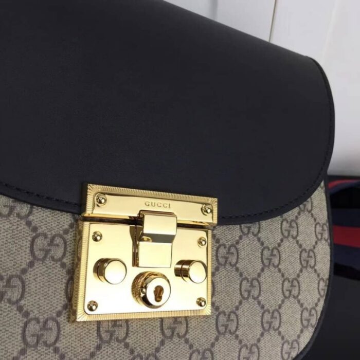 Gucci Padlock Bag 25cm Black Brown 453189 - Image 6