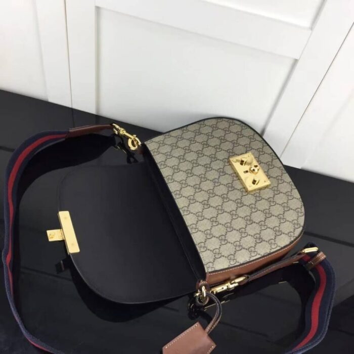 Gucci Padlock Bag 25cm Black Brown 453189 - Image 7