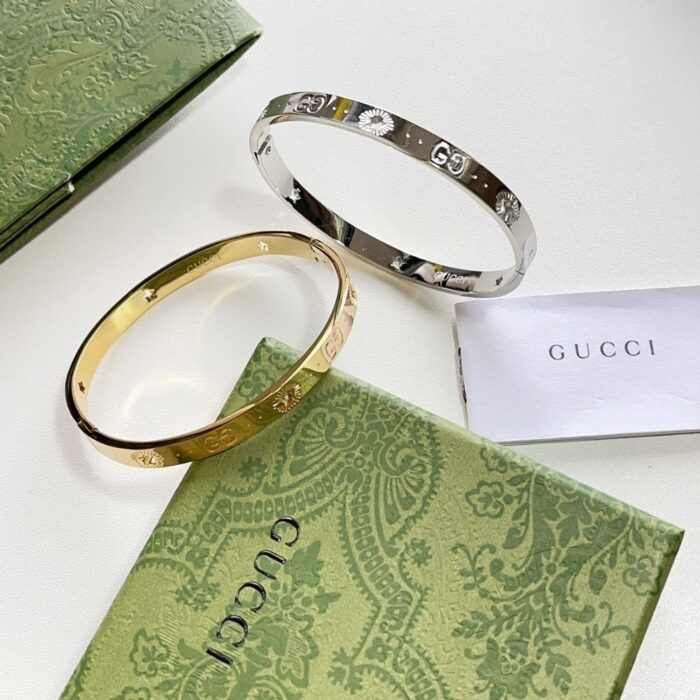 Gucci GG Bracelet Gold 6mm - Image 6