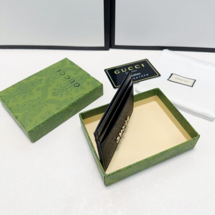 Gucci Card Case With Gucci Script 10cm - Image 7