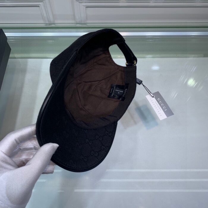 Gucci GG Monogram Canvas Baseball Cap Black - Image 4