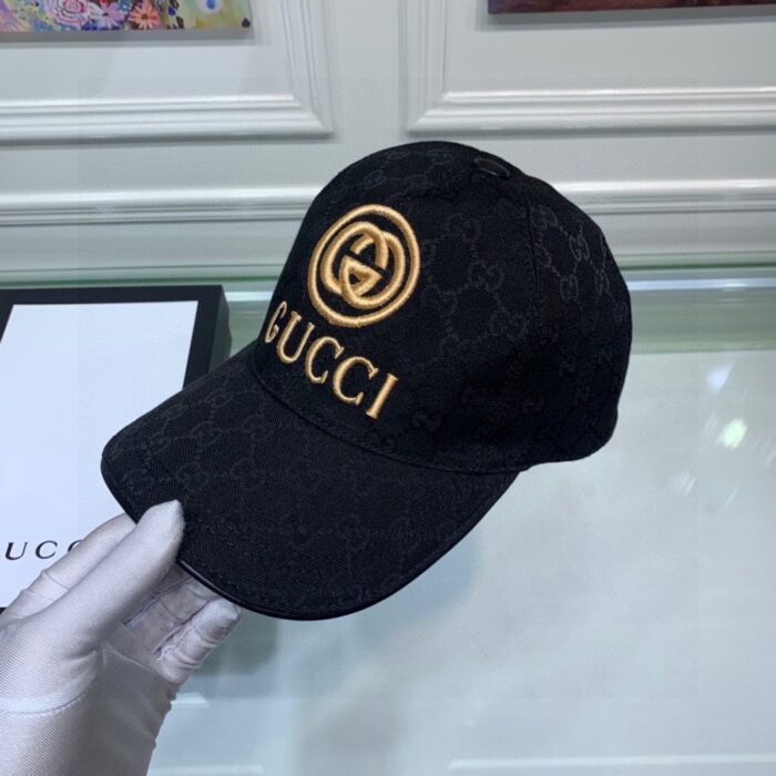 Gucci GG Monogram Canvas Baseball Cap Black - Image 5