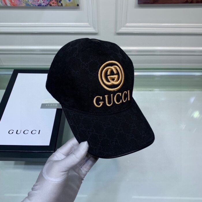 Gucci GG Monogram Canvas Baseball Cap Black - Image 3