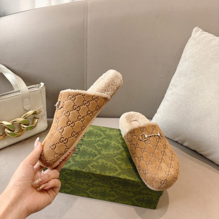 Gucci Women’s Horsebit Mule GG Suede Brown 798740 AADUY 9556 - Image 3