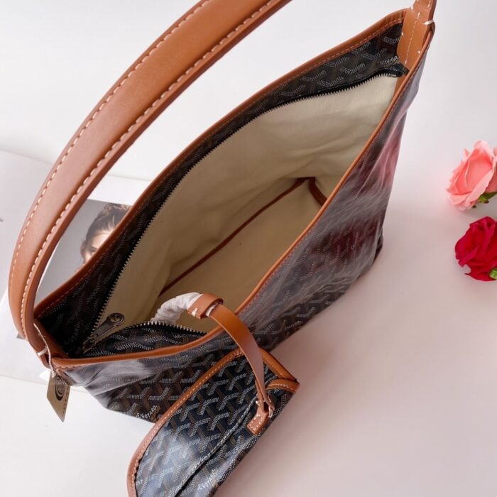 Goyard Bohème Hobo Bag Black And Tan 42Cm - Image 2