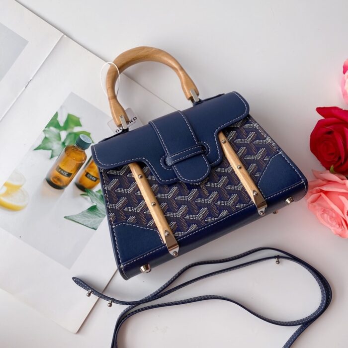 Goyard Saïgon Structuré Mini Bag Navy Blue 21Cm - Image 2
