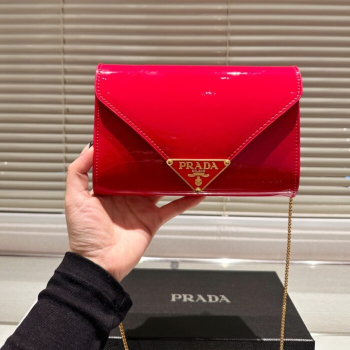 Prada Patent Leather Mini Bag Red 20cm - Image 2