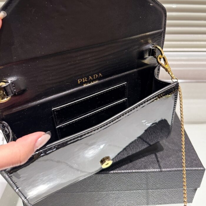 Prada Patent Leather Mini Bag Black 20cm - Image 3