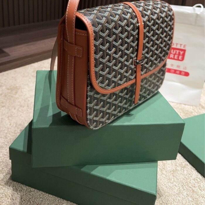 Goyard Belvedere MM Black And Tan 26CM - Image 4