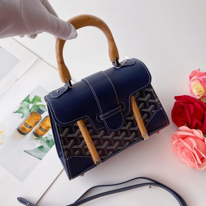 Goyard Saïgon Structuré Mini Bag Navy Blue 21Cm - Image 4
