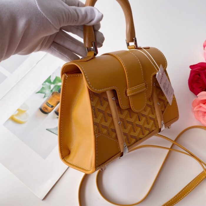 Goyard Saïgon Structuré Mini Bag Yellow 21Cm - Image 4