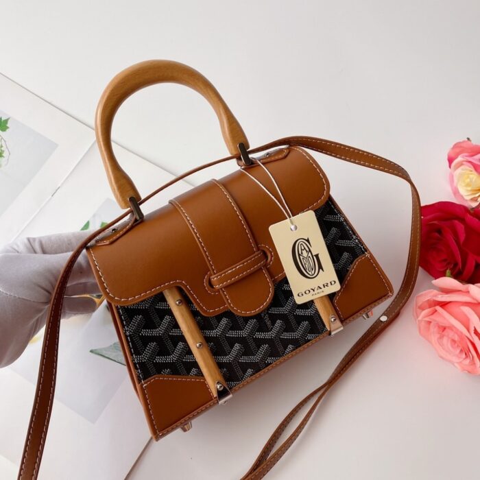 Goyard Saïgon Structuré Mini Bag Black And Tan 21Cm - Image 4