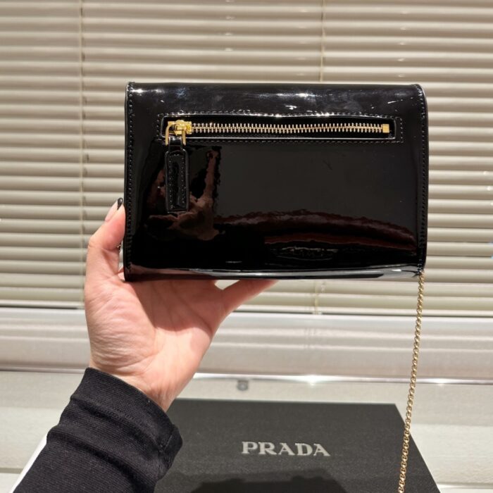 Prada Patent Leather Mini Bag Black 20cm - Image 4