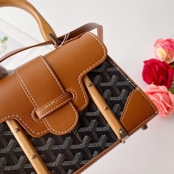 Goyard Saïgon Structuré Mini Bag Black And Tan 21Cm - Image 5