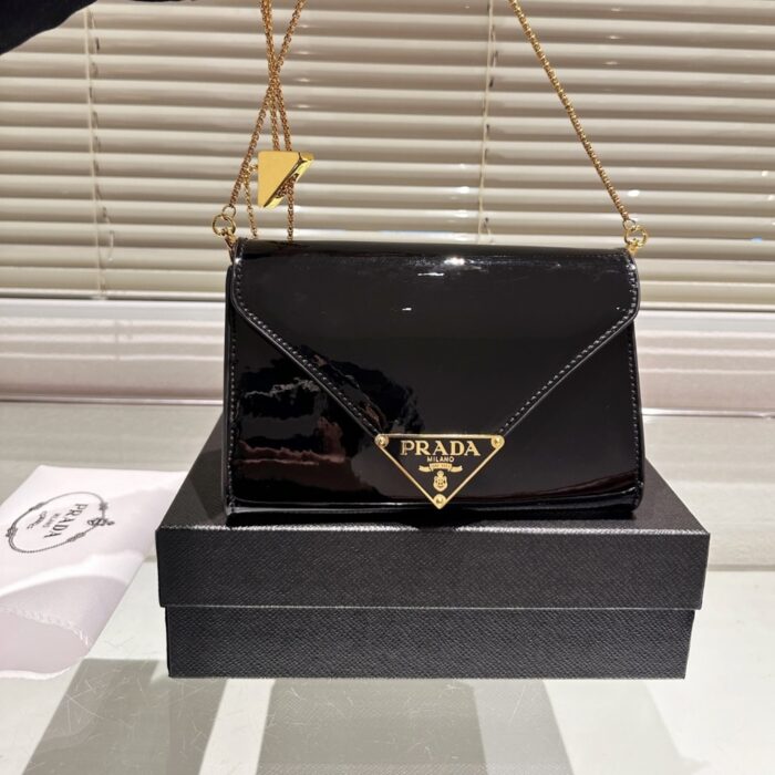 Prada Patent Leather Mini Bag Black 20cm - Image 5