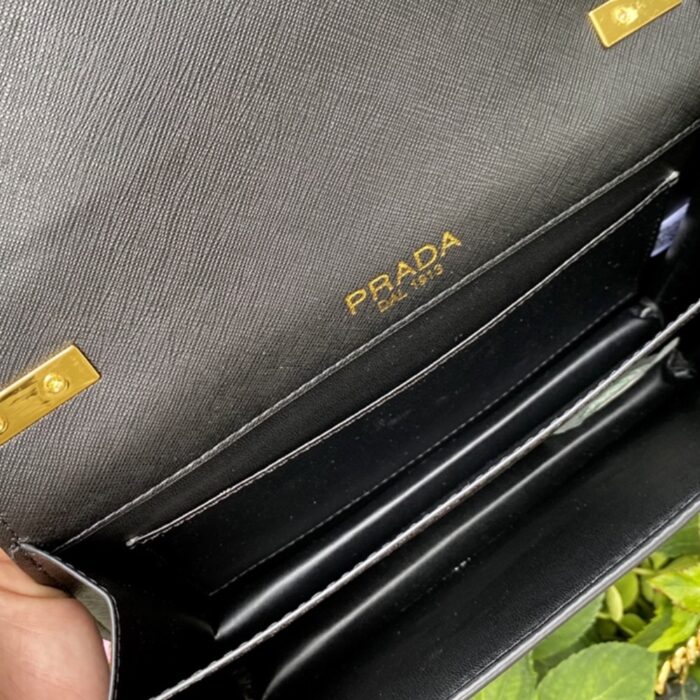 Prada Sidonie Saffiano Black 24cm - Image 7