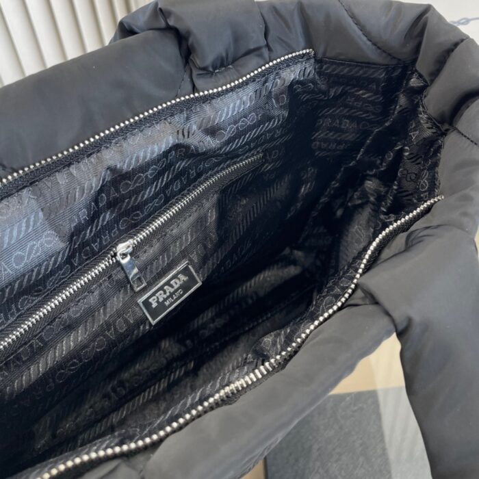 Prada Padded Re Nylon Tote Bag Black 35Cm - Image 8