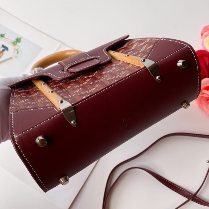 Goyard Saïgon Structuré Mini Bag Burgundy 21Cm - Image 8