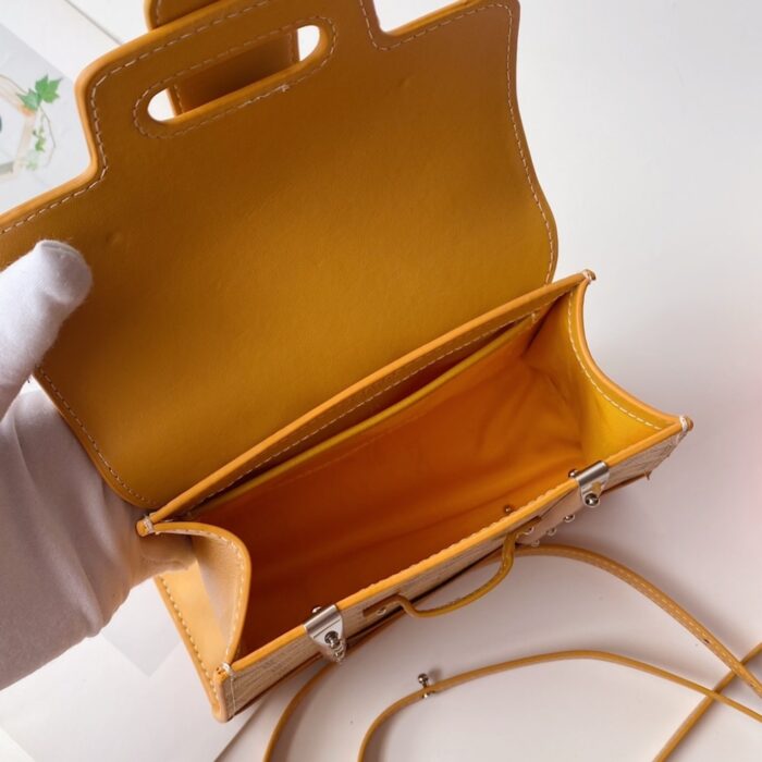 Goyard Saïgon Structuré Mini Bag Yellow 21Cm - Image 8