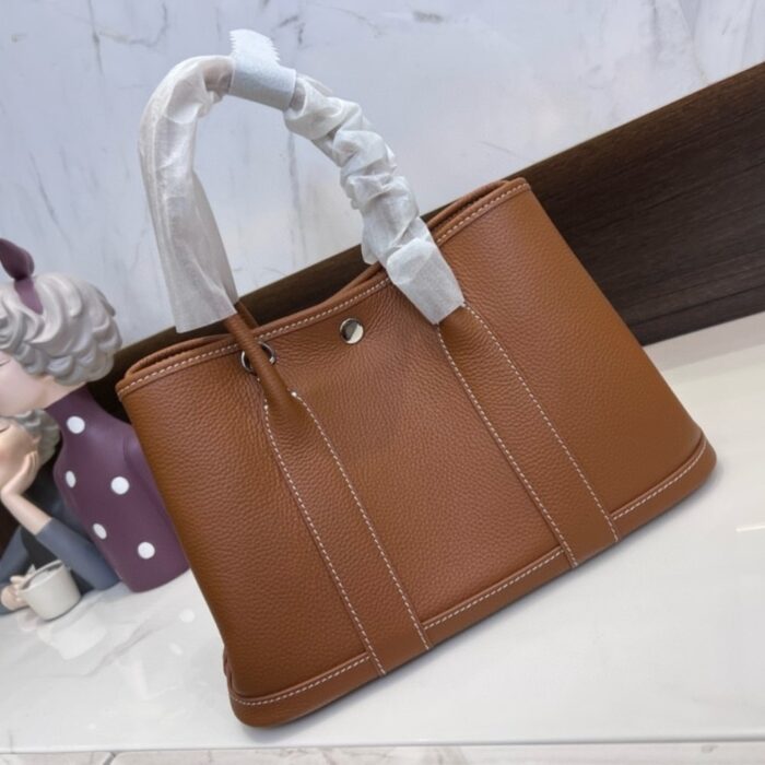 Hermes Garden Party Bag Brown 30cm - Image 6