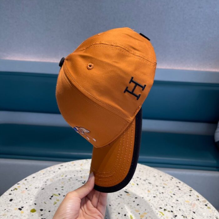 Hermes Baseball Cap Horse Hat Orange - Image 5