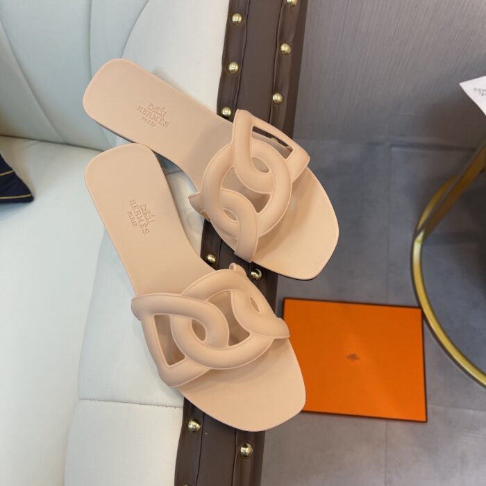 Hermes Aloha Slippers Sandal Nude - Image 5