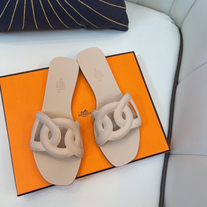 Hermes Aloha Slippers Sandal Nude - Image 4