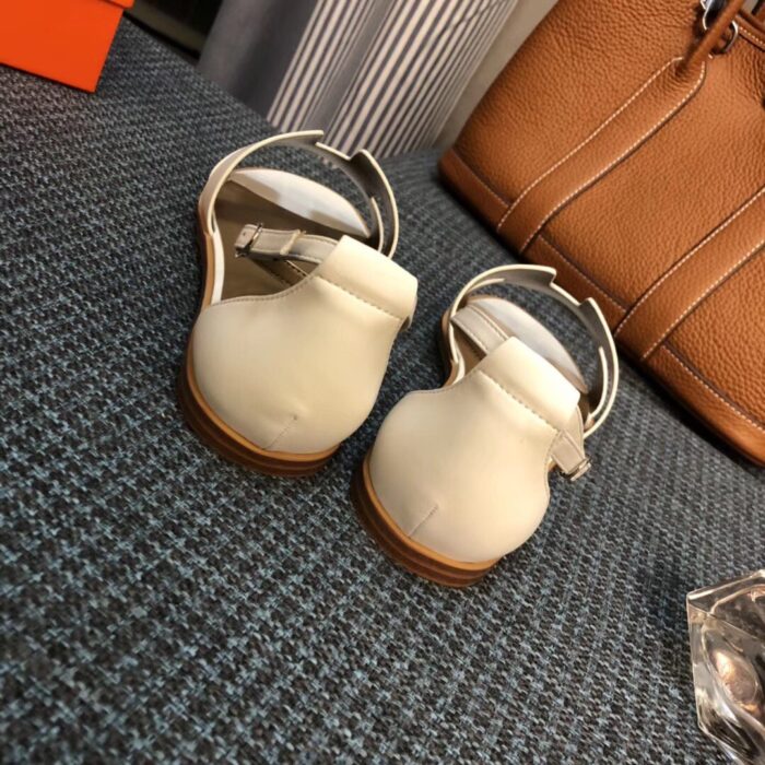 Hermes Santorini Sandal White H182139Z90350 - Image 5
