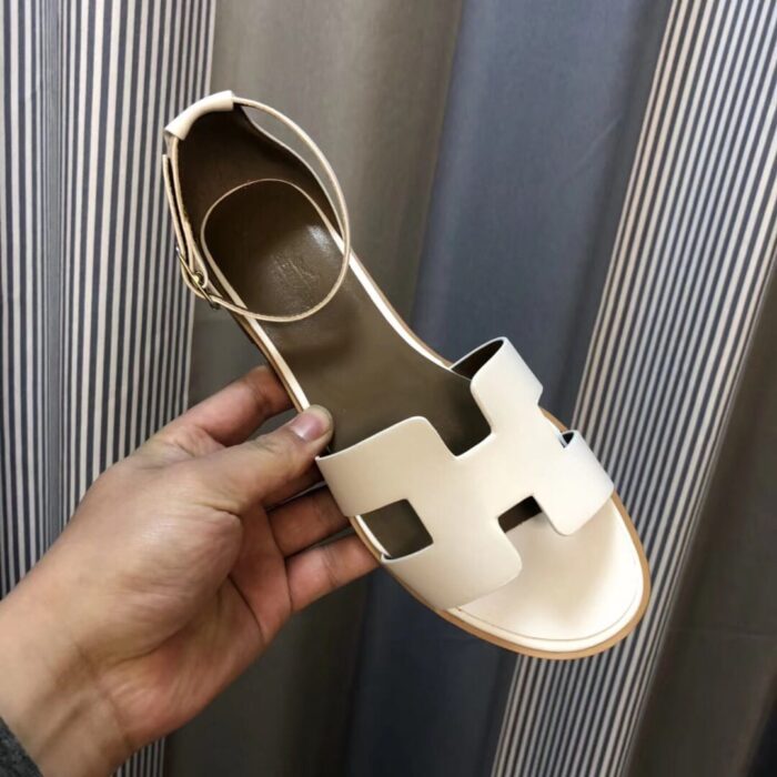 Hermes Santorini Sandal White H182139Z90350 - Image 3