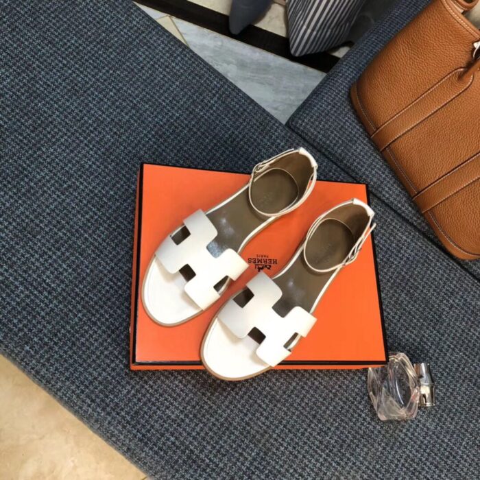 Hermes Santorini Sandal White H182139Z90350 - Image 2