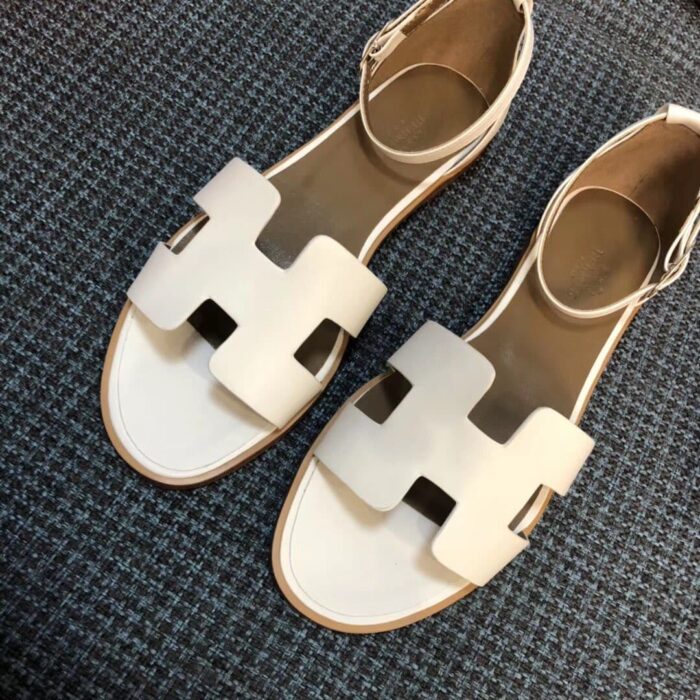 Hermes Santorini Sandal White H182139Z90350 - Image 6