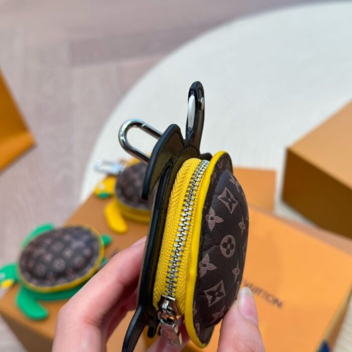 Louis Vuitton LV Turtle Pouch Bag Charm Monogram Yellow Black 12cm - Image 4