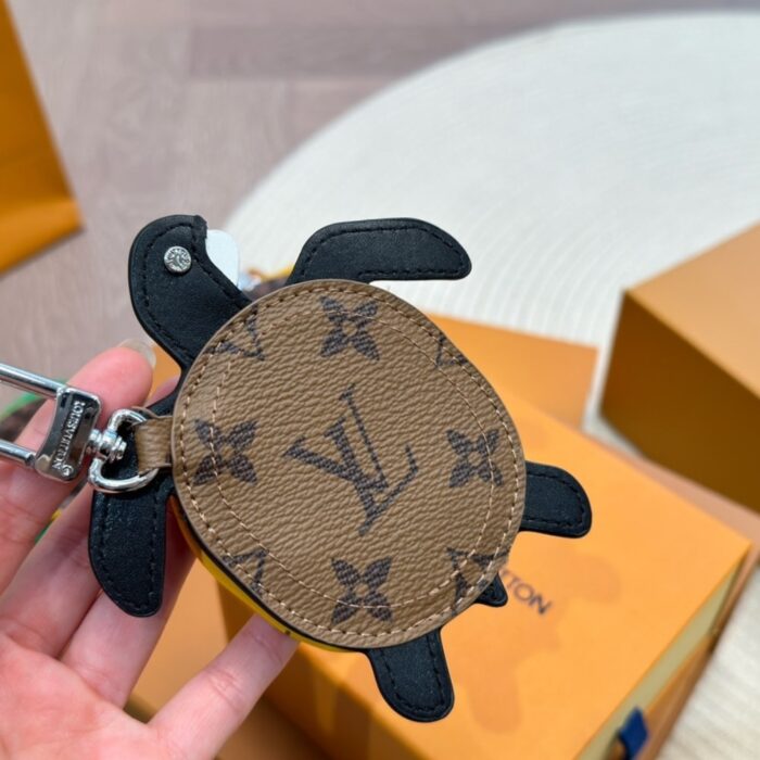 Louis Vuitton LV Turtle Pouch Bag Charm Monogram Yellow Black 12cm - Image 6