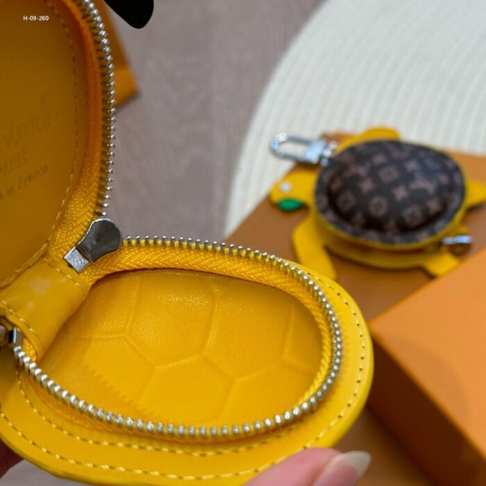 Louis Vuitton LV Turtle Pouch Bag Charm Monogram Yellow Black 12cm - Image 7