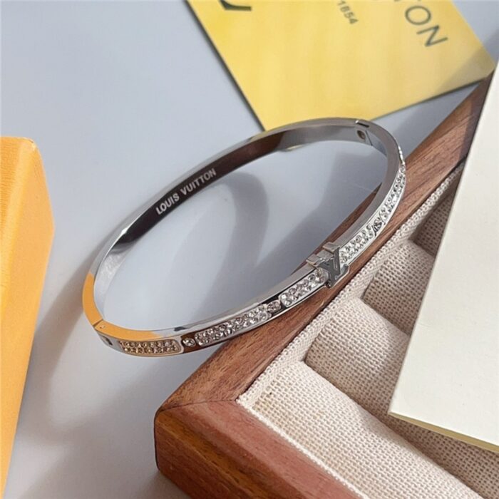 Louis Vuitton Empreinte Bangle White Gold Tone Q95641 - Image 2