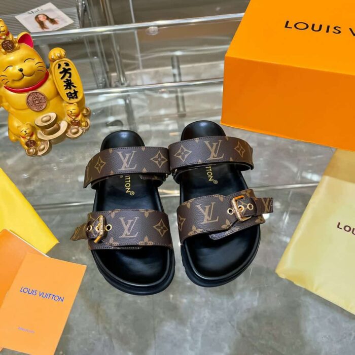 Louis Vuitton Bom Dia Flat Comfort Mules Brown 1AAW8H - Image 5