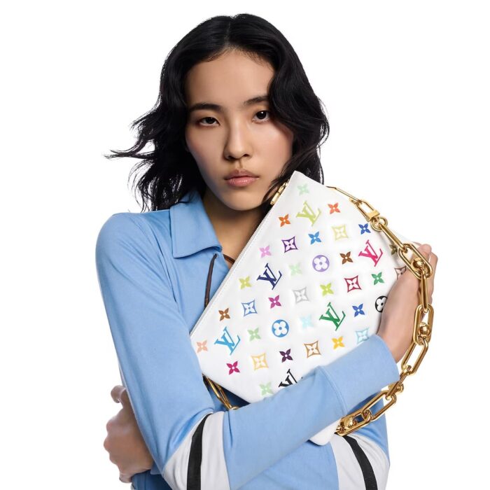 Louis Vuitton X Takashi Murakami Coussin PM White Multicolored 28cm M13232 - Image 8