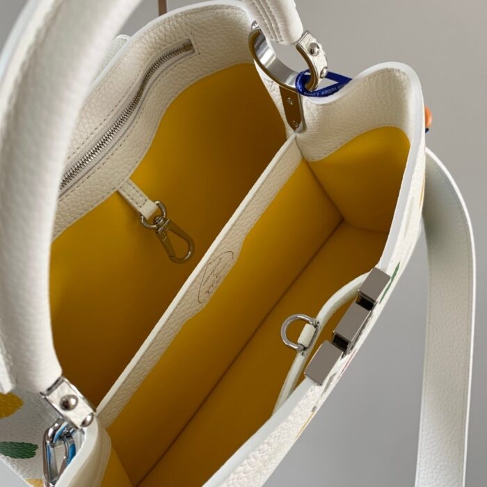 Louis Vuitton X YK Capucines MM 31.5cm White - Image 2