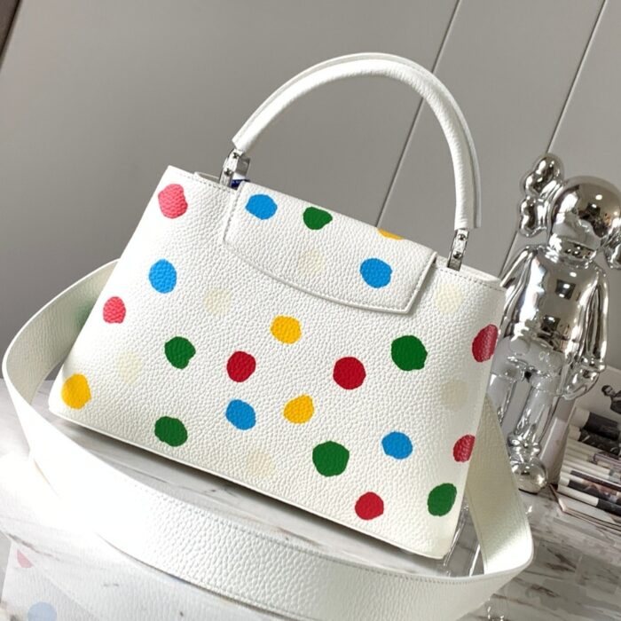 Louis Vuitton X YK Capucines MM 31.5cm White - Image 6