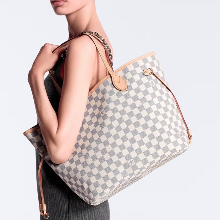Louis Vuitton Neverfull MM Damier Azur 31cm N40603 - Image 8