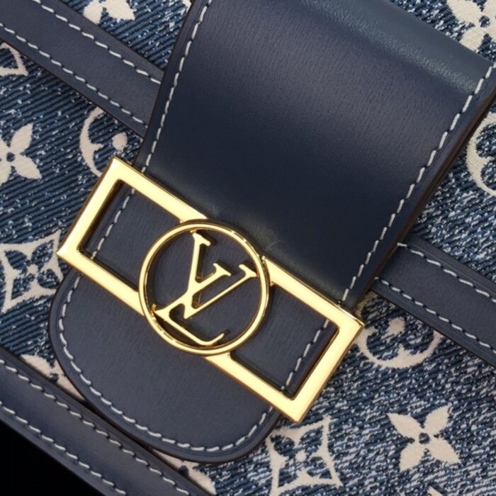 Louis Vuitton Dauphine MM Denim Blue 25cm M59631 - Image 3