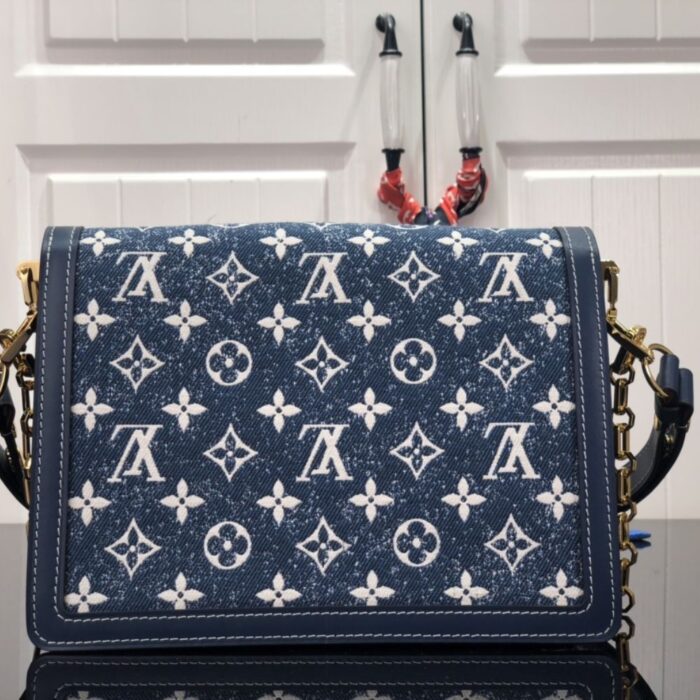 Louis Vuitton Dauphine MM Denim Blue 25cm M59631 - Image 5
