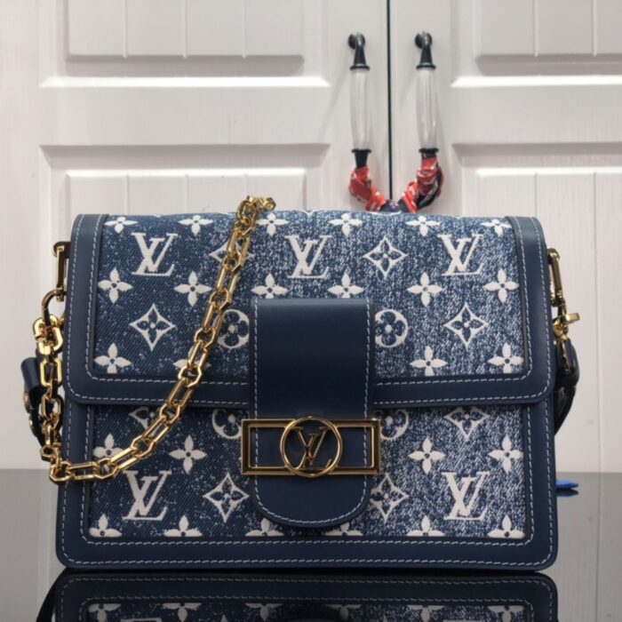 Louis Vuitton Dauphine MM Denim Blue 25cm M59631 - Image 6