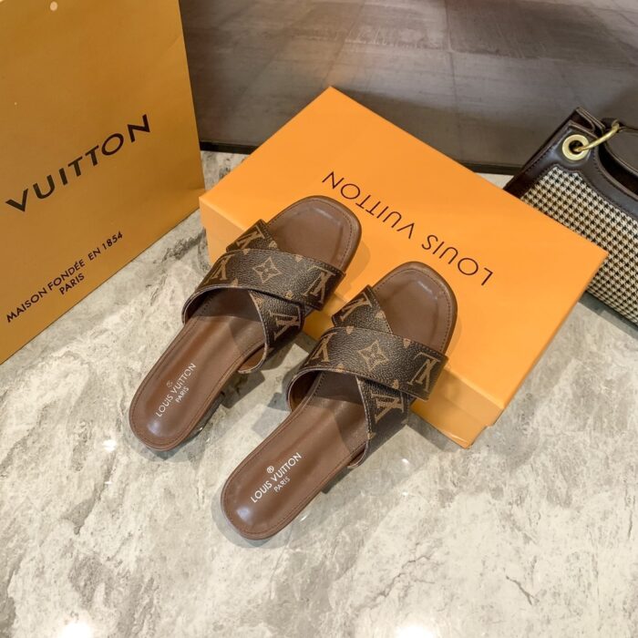 Louis Vuitton Strappy Flat Mule Monogram Brown - Image 7