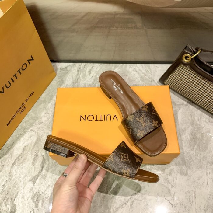 Louis Vuitton Lock It Flat Mule Monogram Brown - Image 5