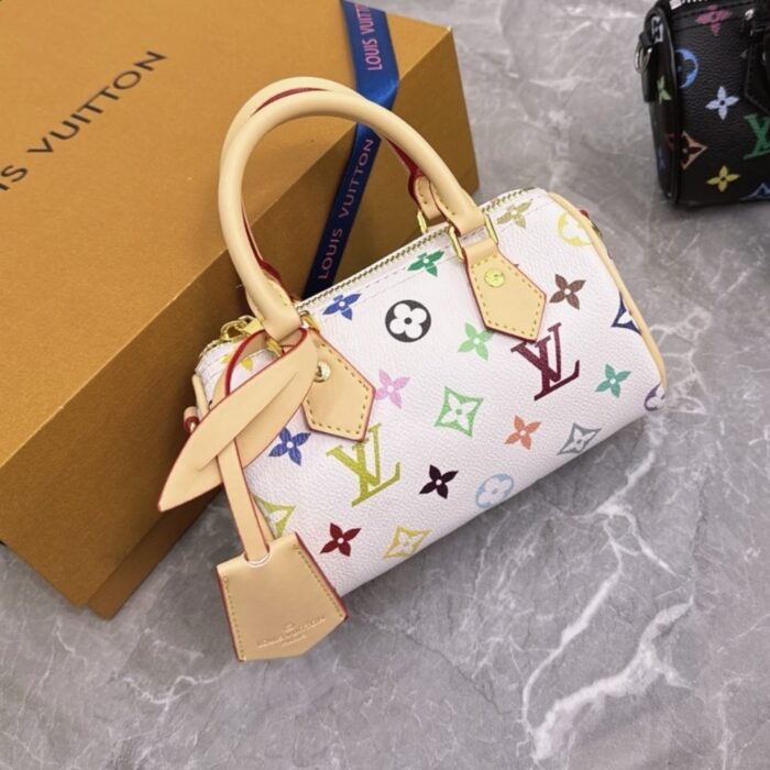Louis Vuitton X Takashi Murakami Nano Speedy White Multicolored 16cm M13391 - Image 2