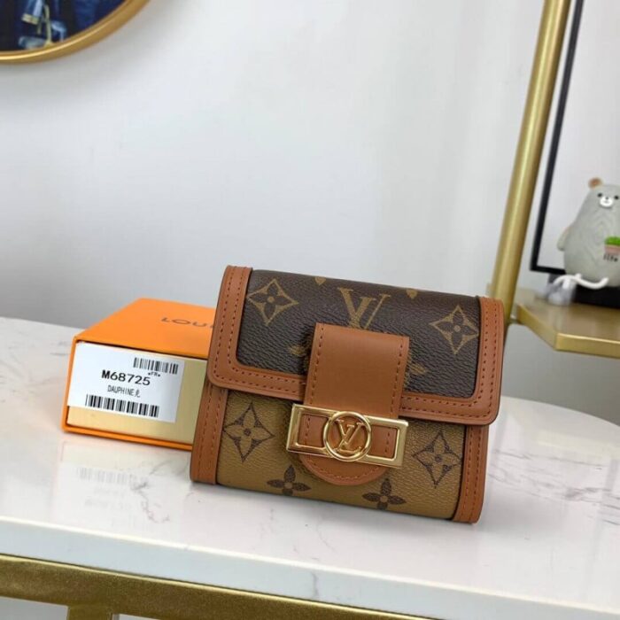 Louis Vuitton Dauphine Compact Wallet Brown 12cm M68725 - Image 2