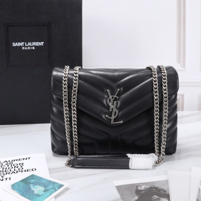 Saint Laurent Loulou Small Black Nickel 25cm - Image 2